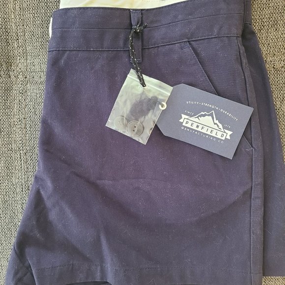 Women's Penfield Navy Shorts - 100% Cotton Super Comfy With Front & Back Pockets - Picture 3 of 4
